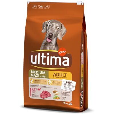 Ultima Medium-Maxi Adult Buey, Trockenfutter für Hunde, 7,5 kg Ultima Medium-Maxi Adult Buey, Trockenfutter für Hunde, 7,5 kg
