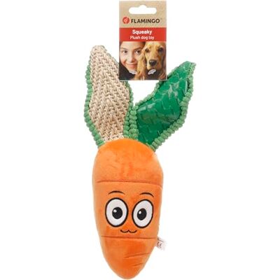 Flamingo Hundespielzeug Krafu Karotte orange Plüsch und Sisal mit Quietscher Hundespielzeug 17x7,3x30cm Flamingo Hundespielzeug Krafu Karotte orange Plüsch und Sisal mit Quietscher Hundespielzeug 17x7,3x30cm