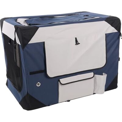 Flamingo Transportkäfig Geronimo blau 63,5x91,5x63,5cm Verstärkter und Faltbarer Rahmen Herausnehmbarer Boden Aufrollbare Vorhänge, 3 Staufächer und mit Möglichkeit für eine Trinkflasche Flamingo Transportkäfig Geronimo blau 63,5x91,5x63,5cm Verstärkter und Faltbarer Rahmen Herausnehmbarer Boden Aufrollbare Vorhänge, 3 Staufächer und mit Möglichkeit für eine Trinkflasche