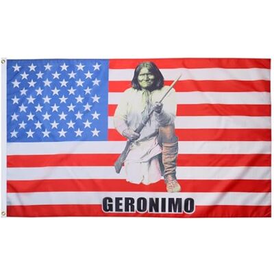 AZ FLAG Flagge Usa Mit Geronimo 150x90 cm Vereinigten Staaten Von Amerika Fahne 100% Polyester mit Messing-Ösen 110g AZ FLAG Flagge Usa Mit Geronimo 150x90 cm Vereinigten Staaten Von Amerika Fahne 100% Polyester mit Messing-Ösen 110g