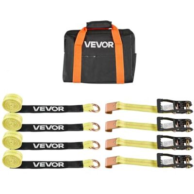 VEVOR Radspanngurt Befestigungsgurt (50,8 x 3048 mm) mit flachem Haken & 4540 kg Zugfestigkeit & 1512 kg Tragfähigkeit, Motorrad-Spannsystem Radsicherungsgurt Reifengurt für SUVs Anhänger Gelb VEVOR Radspanngurt Befestigungsgurt (50,8 x 3048 mm) mit flachem Haken & 4540 kg Zugfestigkeit & 1512 kg Tragfähigkeit, Motorrad-Spannsystem Radsicherungsgurt Reifengurt für SUVs Anhänger Gelb