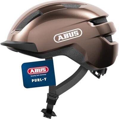 ABUS Fahrradhelm PURL-Y – geeignet für E-Bike und S-Pedelec – stylisher NTA-Schutzhelm für Erwachsene und Jugendliche – Braun, Größe S ABUS Fahrradhelm PURL-Y – geeignet für E-Bike und S-Pedelec – stylisher NTA-Schutzhelm für Erwachsene und Jugendliche – Braun, Größe S