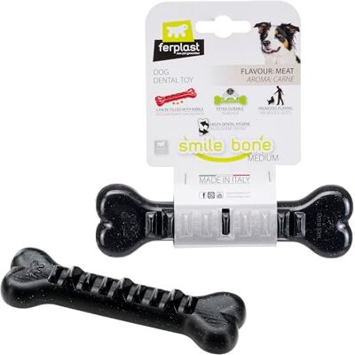 FERPLAST Osso Gioco kutyáknak Smile Bone Közepes Fekete - Rágójáték kutyáknak FERPLAST Osso Gioco kutyáknak Smile Bone Közepes Fekete - Rágójáték kutyáknak