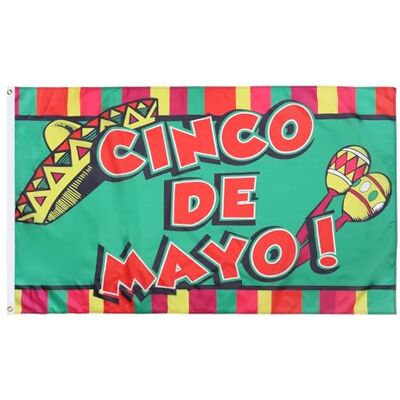 AZ FLAG Flagge Cinco De Mayo In Mexiko 150x90 cm Fest Fahne 100% Polyester mit Messing-Ösen 110g AZ FLAG Flagge Cinco De Mayo In Mexiko 150x90 cm Fest Fahne 100% Polyester mit Messing-Ösen 110g