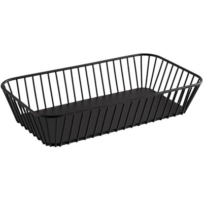 APS 30417 GN 1/3 Korb "URBAN", Metall, schwarz, mit Antirutsch-Füßchen, 32,5 x 17,6 cm, Höhe 7,5 cm APS 30417 GN 1/3 Korb "URBAN", Metall, schwarz, mit Antirutsch-Füßchen, 32,5 x 17,6 cm, Höhe 7,5 cm