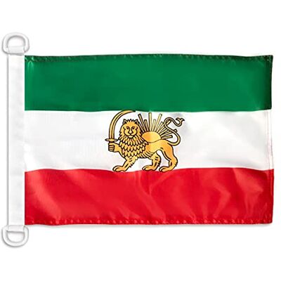 AZ FLAG Bootsflagge Iran Alt Ehemalige Persien 45x30 cm, Aussenverwendung Iranische Bootsfahne Aus Gestricktem Polyester Mit Plastikringen AZ FLAG Bootsflagge Iran Alt Ehemalige Persien 45x30 cm, Aussenverwendung Iranische Bootsfahne Aus Gestricktem Polyester Mit Plastikringen