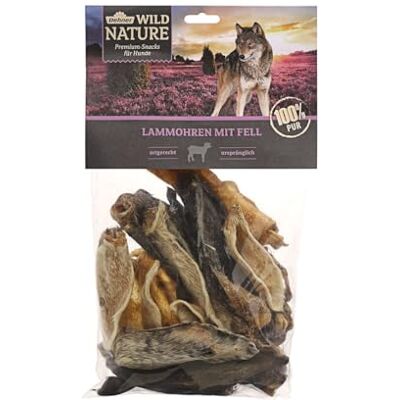 Dehner Wild Nature Kutyák számára nyers báránybőrös jutalomfalatok - 200 g Dehner Wild Nature Kutyák számára nyers báránybőrös jutalomfalatok - 200 g