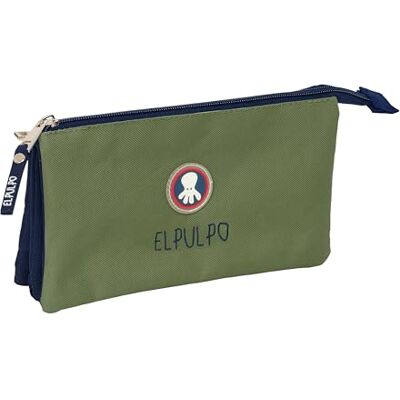 safta EL PULPO Federmäppchen für Kinder, ideal für Kinder im Schulalter, bequem und vielseitig, Qualität und Widerstandsfähigkeit, 22 x 3 x 12 cm, Khakigrün/Marineblau, M, Casual safta EL PULPO Federmäppchen für Kinder, ideal für Kinder im Schulalter, bequem und vielseitig, Qualität und Widerstandsfähigkeit, 22 x 3 x 12 cm, Khakigrün/Marineblau, M, Casual
