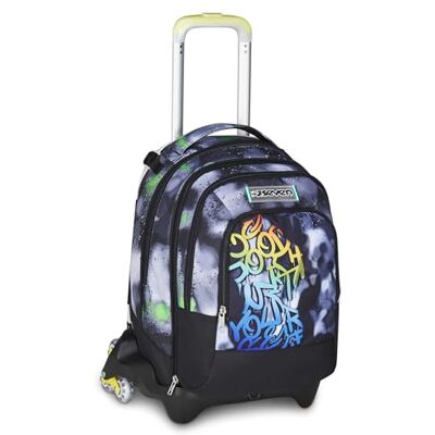 Seven Jack Detach Schulranzen mit Rollen, 37 Liter, Doppelfach, Schulrucksack mit Trinkflaschenfach, 3 in 1 multifunktional, versteckbare Schultergurte, Schule und Freizeit, Mädchen und Jungen, grün Seven Jack Detach Schulranzen mit Rollen, 37 Liter, Doppelfach, Schulrucksack mit Trinkflaschenfach, 3 in 1 multifunktional, versteckbare Schultergurte, Schule und Freizeit, Mädchen und Jungen, grün