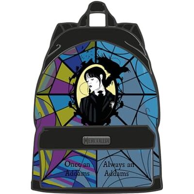 Seven Spa Rucksack für amerikanische Schule, Mittwoch ADDAMS Lila und Schwarz, Mädchen und Mädchen, Grundschule und Mittelschule, Schwarz, Taglia unica, gotisch Seven Spa Rucksack für amerikanische Schule, Mittwoch ADDAMS Lila und Schwarz, Mädchen und Mädchen, Grundschule und Mittelschule, Schwarz, Taglia unica, gotisch