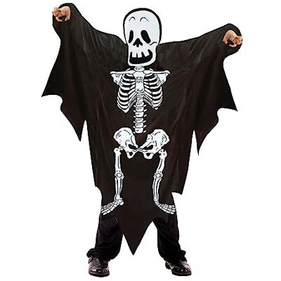 Ciao - Skelettgeist Skeleton Ghost Kostüm Verkleidung unisex Kinder (Größe 4-6 Jahre), schwarz Ciao - Skelettgeist Skeleton Ghost Kostüm Verkleidung unisex Kinder (Größe 4-6 Jahre), schwarz