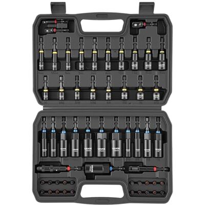 VEVOR Steckschlüsselsatz, 55-tlg., SAE- & Metrisch, Magnetische Steckschlüssel, mit Einsätzen, Verlängerung, Bits & Werkzeugkoffer, für Autoreparaturen, Heimwerkerarbeiten & DIY-Projekte VEVOR Steckschlüsselsatz, 55-tlg., SAE- & Metrisch, Magnetische Steckschlüssel, mit Einsätzen, Verlängerung, Bits & Werkzeugkoffer, für Autoreparaturen, Heimwerkerarbeiten & DIY-Projekte