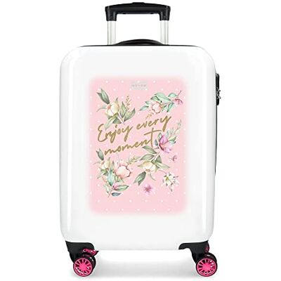 MOVOM Enjoy Every Moment Kabinenkoffer Weiß 38 x 55 x 20 cm Festes ABS Zahlenschloss seitlicher Kombinationsverschluss 34 2 kgs 4 Doppelrollen Handgepäck MOVOM Enjoy Every Moment Kabinenkoffer Weiß 38 x 55 x 20 cm Festes ABS Zahlenschloss seitlicher Kombinationsverschluss 34 2 kgs 4 Doppelrollen Handgepäck