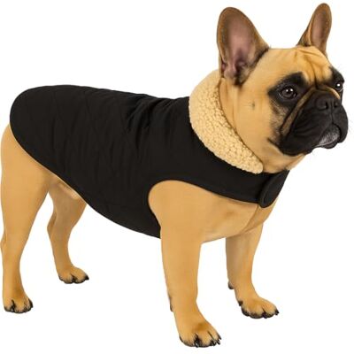 Flamingo Hundemantel – Bonnie – Schwarz – A: 35 cm B: 34–38 cm C: 50–54 cm – Premium Line – wasserabweisend, waschbar bei 30 °C, Klettverschluss, Plüschfutter Flamingo Hundemantel – Bonnie – Schwarz – A: 35 cm B: 34–38 cm C: 50–54 cm – Premium Line – wasserabweisend, waschbar bei 30 °C, Klettverschluss, Plüschfutter