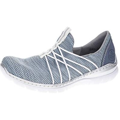 Rieker Damen Frühjahr/Sommer L32K1 Slip On Sneaker, Blau (Adria/Jeans/ 12 12), 37 EU Rieker Damen Frühjahr/Sommer L32K1 Slip On Sneaker, Blau (Adria/Jeans/ 12 12), 37 EU