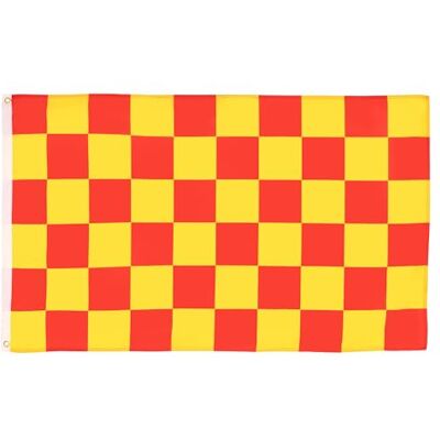 AZ FLAG Flagge Zielflagge Rotes Und Gelbes 150x90 cm Rennflagge Fahne 100% Polyester mit Messing-Ösen 110g AZ FLAG Flagge Zielflagge Rotes Und Gelbes 150x90 cm Rennflagge Fahne 100% Polyester mit Messing-Ösen 110g