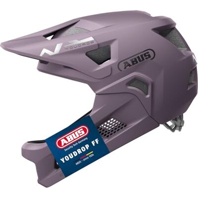 ABUS MTB-Helm YouDrop FF Fullface-Helm für Kinder und Jugendliche für den Einstieg in den Mountainbikesport mit abnehmbarem Kinnschutz Lila, Größe S ABUS MTB-Helm YouDrop FF Fullface-Helm für Kinder und Jugendliche für den Einstieg in den Mountainbikesport mit abnehmbarem Kinnschutz Lila, Größe S