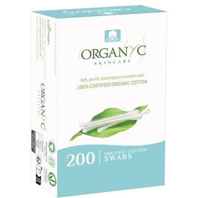 Organyc Biológiailag lebomló vattapálcikák - 800 db Organyc Biológiailag lebomló vattapálcikák - 800 db