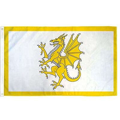 AZ FLAG Flagge Goldener Drache Von Wales 150x90 cm Walisische Fahne 100% Polyester mit Messing-Ösen 110g AZ FLAG Flagge Goldener Drache Von Wales 150x90 cm Walisische Fahne 100% Polyester mit Messing-Ösen 110g