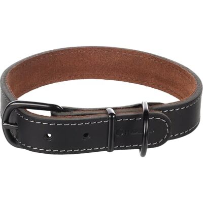 Flamingo Halsband Montana Leder SCHWARZ M/L 38,5-48,5CM 25MM Flamingo Halsband Montana Leder SCHWARZ M/L 38,5-48,5CM 25MM