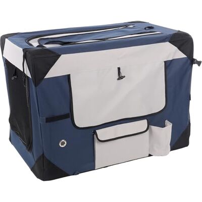 Flamingo Transportkäfig Geronimo blau 58,5x81,5x58,5cm Verstärkter und Faltbarer Rahmen Herausnehmbarer Boden Aufrollbare Vorhänge, 3 Staufächer und mit Möglichkeit für eine Trinkflasche Flamingo Transportkäfig Geronimo blau 58,5x81,5x58,5cm Verstärkter und Faltbarer Rahmen Herausnehmbarer Boden Aufrollbare Vorhänge, 3 Staufächer und mit Möglichkeit für eine Trinkflasche