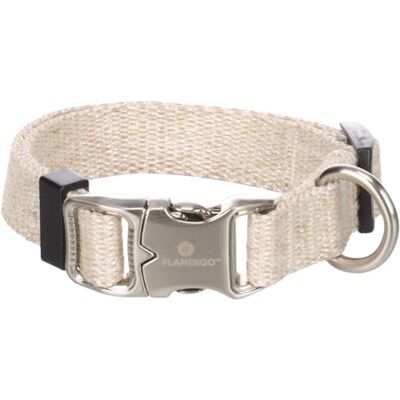 Flamingo Halsband für Hund Lago beige XS 20-35cm 15mm Stufenlos verstellbar Verchromte Klickschnalle und Ring für Leine Flamingo Halsband für Hund Lago beige XS 20-35cm 15mm Stufenlos verstellbar Verchromte Klickschnalle und Ring für Leine