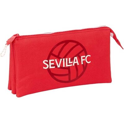 safta Sevilla FC Federmäppchen, dreifach, für Kinder, ideal für Kinder im Schulalter, bequem und vielseitig, Qualität und Widerstandsfähigkeit, 22 x 3 x 12 cm, Rot, rot, Estándar, Lässig safta Sevilla FC Federmäppchen, dreifach, für Kinder, ideal für Kinder im Schulalter, bequem und vielseitig, Qualität und Widerstandsfähigkeit, 22 x 3 x 12 cm, Rot, rot, Estándar, Lässig