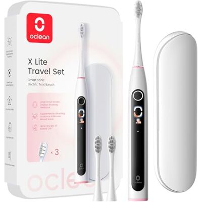 Oclean X Lite elektrische Zahnbürste Gift Set Grau, Schallzahnbürste mit 1+2 Ersatzbürstenköpfe, Ein Knopf Bedienung, IPX7 Wasserdicht Electric Toothbrush mit 5 Putzprogrammen, Timer und Reise Etui Oclean X Lite elektrische Zahnbürste Gift Set Grau, Schallzahnbürste mit 1+2 Ersatzbürstenköpfe, Ein Knopf Bedienung, IPX7 Wasserdicht Electric Toothbrush mit 5 Putzprogrammen, Timer und Reise Etui