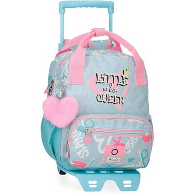 Enso Little Urban Queen türkiz iskolatáska kocsival Enso Little Urban Queen türkiz iskolatáska kocsival