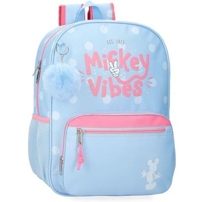 Disney Mickey Vibes világoskék poliészter iskolatáska - Vissza az iskolába Disney Mickey Vibes világoskék poliészter iskolatáska - Vissza az iskolába