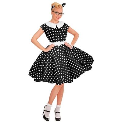 Widmann 50-es évek rock'n'roll jelmez Fekete - Ruha petticoattal, öv, hajpánt - S Widmann 50-es évek rock'n'roll jelmez Fekete - Ruha petticoattal, öv, hajpánt - S