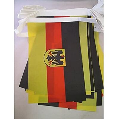 AZ FLAG Wimpelkette Deutschland mit Adler 6 m 20 Flaggen Leichtes Polyester AZ FLAG Wimpelkette Deutschland mit Adler 6 m 20 Flaggen Leichtes Polyester