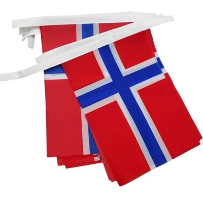 AZ FLAG Fahnenkette Norwegen 4 Meter Mit 20 Flaggen 15x10 cm Norwegische Girlande Flaggenkette 10 x 15 Cm AZ FLAG Fahnenkette Norwegen 4 Meter Mit 20 Flaggen 15x10 cm Norwegische Girlande Flaggenkette 10 x 15 Cm
