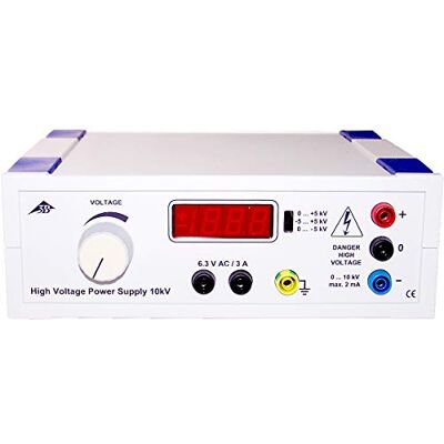 3B Scientific Physik Lehrmittel Hochspannungsnetzgerät 10 kV (230 V, 50/60 Hz) für Experimente zur Elektrostatik und zum Betrieb von Elektronenröhren 3B Scientific Physik Lehrmittel Hochspannungsnetzgerät 10 kV (230 V, 50/60 Hz) für Experimente zur Elektrostatik und zum Betrieb von Elektronenröhren