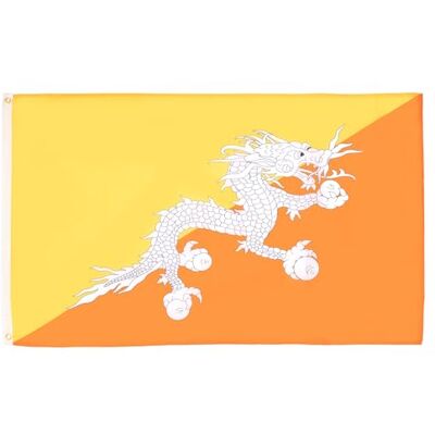 AZ FLAG Flagge Bhutan 90x60 cm Königreich Bhutan Fahne 100% Polyester mit Messing-Ösen 50g AZ FLAG Flagge Bhutan 90x60 cm Königreich Bhutan Fahne 100% Polyester mit Messing-Ösen 50g