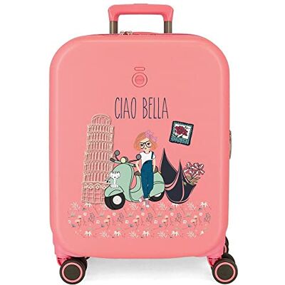 Enso Ciao bella Rosa Kabinenkoffer 40x55x20 cm Starres ABS Integrierter TSA-Verschluss 37L 3,22 kg 4 Doppelrollen Handgepäck Enso Ciao bella Rosa Kabinenkoffer 40x55x20 cm Starres ABS Integrierter TSA-Verschluss 37L 3,22 kg 4 Doppelrollen Handgepäck