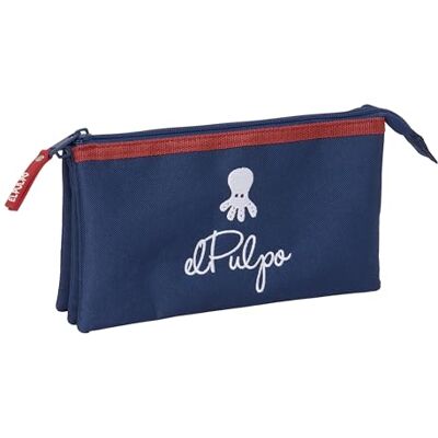 safta EL PULPO Federmäppchen für Kinder, ideal für Kinder im Schulalter, bequem und vielseitig, Qualität und Widerstandsfähigkeit, 22 x 3 x 12 cm, Marineblau, M, Casual safta EL PULPO Federmäppchen für Kinder, ideal für Kinder im Schulalter, bequem und vielseitig, Qualität und Widerstandsfähigkeit, 22 x 3 x 12 cm, Marineblau, M, Casual