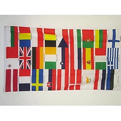 AZ FLAG Flagge Europa 27 Länder 150x90 cm Polyester 100D 2 Ösen AZ FLAG Flagge Europa 27 Länder 150x90 cm Polyester 100D 2 Ösen