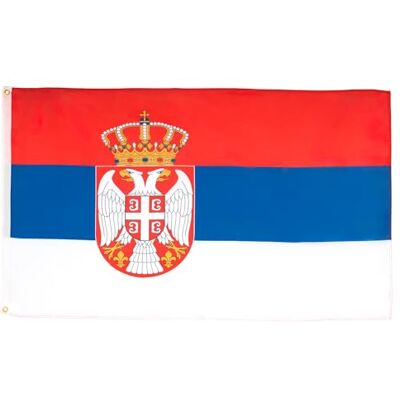 AZ FLAG Flagge Serbien 150x90 cm Serbische Fahne 100% Polyester mit Messing-Ösen 110g AZ FLAG Flagge Serbien 150x90 cm Serbische Fahne 100% Polyester mit Messing-Ösen 110g