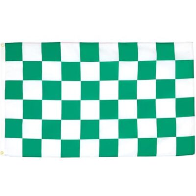 AZ FLAG Flagge Zielflagge Grünes Und Weisses 150x90 cm Rennflagge Fahne 100% Polyester mit Messing-Ösen 110g AZ FLAG Flagge Zielflagge Grünes Und Weisses 150x90 cm Rennflagge Fahne 100% Polyester mit Messing-Ösen 110g