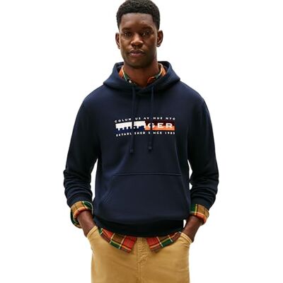 Tommy Hilfiger Herren Th Colour Block Graphic Hoodie Mw0mw40041 Kapuzenpullover (1er Pack) Tommy Hilfiger Herren Th Colour Block Graphic Hoodie Mw0mw40041 Kapuzenpullover (1er Pack)