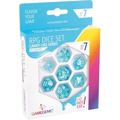 Asmodee Gamegenic, Candy-Like Series Blueberry RPG Dice Set Asmodee Gamegenic, Candy-Like Series Blueberry RPG Dice Set