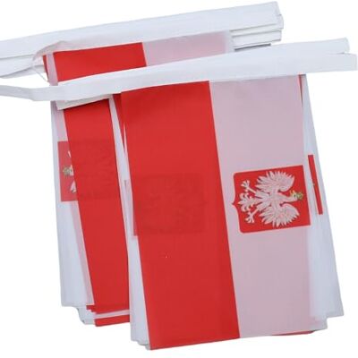 AZ FLAG Fahnenkette Polen Mit Adler 6 Meter Mit 20 Flaggen 21x14 cm Polnische Girlande Flaggenkette 14 x 21 Cm AZ FLAG Fahnenkette Polen Mit Adler 6 Meter Mit 20 Flaggen 21x14 cm Polnische Girlande Flaggenkette 14 x 21 Cm
