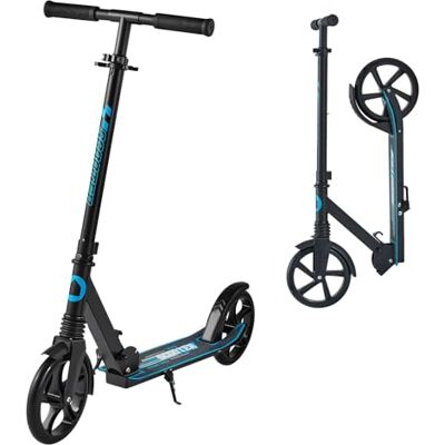 VEVOR Scooter (2 Räder) für Kinder ab 8 Jahren, Cityroller Kinderroller Straßenroller mit höhenverstellbarem Lenker & rutschfestem Deck, Faltbarer Tretroller bis zu 100 kg, Schwarz + Blau VEVOR Scooter (2 Räder) für Kinder ab 8 Jahren, Cityroller Kinderroller Straßenroller mit höhenverstellbarem Lenker & rutschfestem Deck, Faltbarer Tretroller bis zu 100 kg, Schwarz + Blau