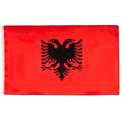 AZ FLAG Flagge Albanien 150x90 cm Albanische Fahne 100% Polyester mit Messing-Ösen 110g AZ FLAG Flagge Albanien 150x90 cm Albanische Fahne 100% Polyester mit Messing-Ösen 110g