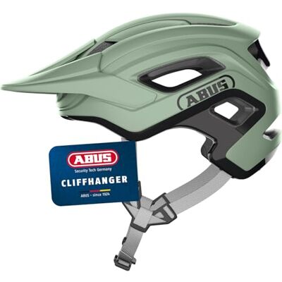 ABUS MTB-Helm Cliffhanger Fahrradhelm für anspruchsvolle Trails mit großen Lüftungsöffnungen & TriVider Riemensystem für Damen und Herren Grün, Größe M ABUS MTB-Helm Cliffhanger Fahrradhelm für anspruchsvolle Trails mit großen Lüftungsöffnungen & TriVider Riemensystem für Damen und Herren Grün, Größe M