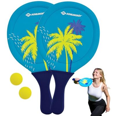 Schildkröt Neopren Beachball Set I 2 Schläger, 2 Bälle, 1 Netztasche I Elastisches Neopren I hoher Bounce-Effekt I Strand- und Gartenspiel für die ganze Familie Schildkröt Neopren Beachball Set I 2 Schläger, 2 Bälle, 1 Netztasche I Elastisches Neopren I hoher Bounce-Effekt I Strand- und Gartenspiel für die ganze Familie