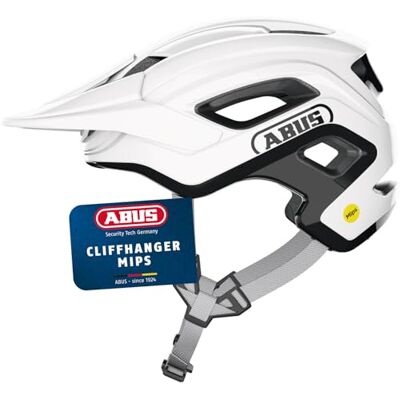 ABUS MTB-Helm Cliffhanger MIPS Fahrradhelm für anspruchsvolle Trails mit MIPS Aufprallschutz & großen Lüftungsöffnungen für Damen und Herren Weiß, Größe M ABUS MTB-Helm Cliffhanger MIPS Fahrradhelm für anspruchsvolle Trails mit MIPS Aufprallschutz & großen Lüftungsöffnungen für Damen und Herren Weiß, Größe M