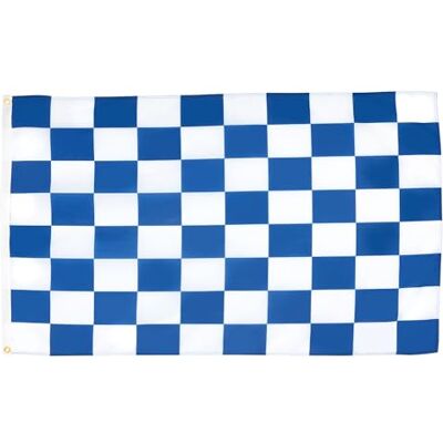 AZ FLAG Flagge Zielflagge Blaues Und Weisses 150x90 cm Rennflagge Fahne 100% Polyester mit Messing-Ösen 110g AZ FLAG Flagge Zielflagge Blaues Und Weisses 150x90 cm Rennflagge Fahne 100% Polyester mit Messing-Ösen 110g