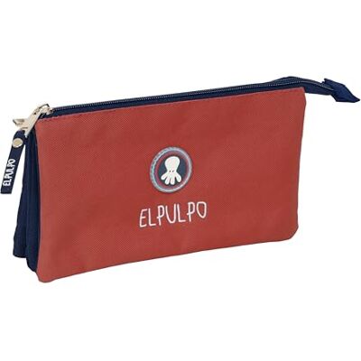 safta EL PULPO Federmäppchen für Kinder, ideal für Kinder im Schulalter, bequem und vielseitig, Qualität und Widerstandsfähigkeit, 22 x 3 x 12 cm, Kesselrot/Marineblau, M, Casual safta EL PULPO Federmäppchen für Kinder, ideal für Kinder im Schulalter, bequem und vielseitig, Qualität und Widerstandsfähigkeit, 22 x 3 x 12 cm, Kesselrot/Marineblau, M, Casual